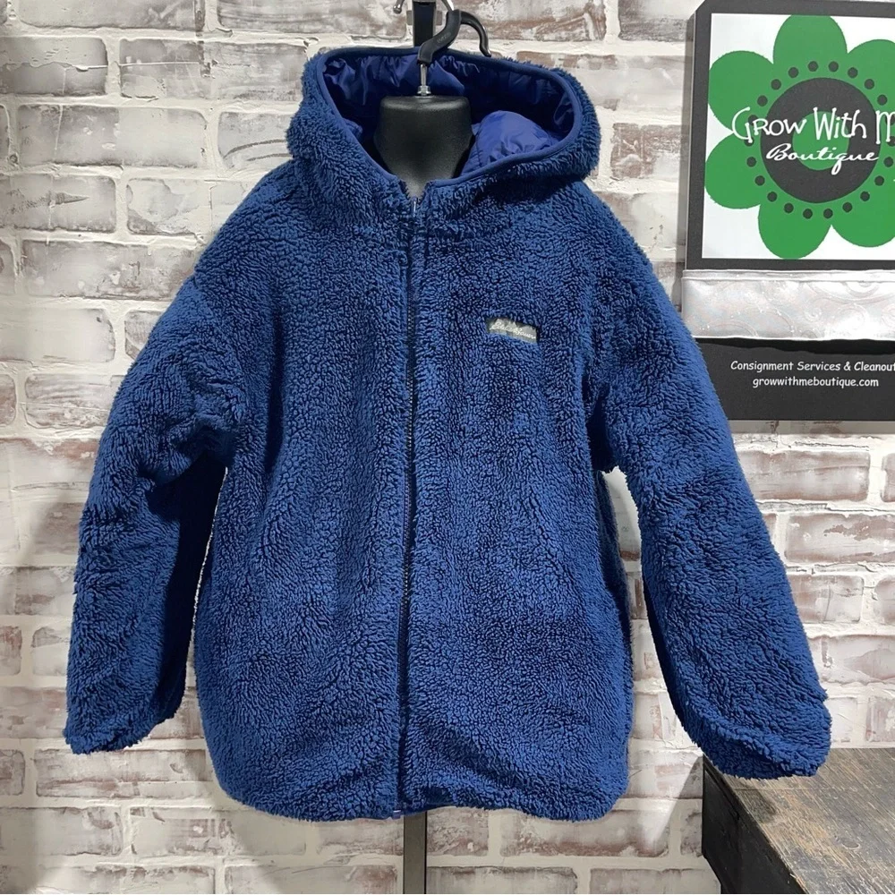 Eddie Bauer Kids Two-Tone Blue Puffer Jacket youth 10/12